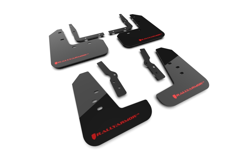 Ford Mustang Mud Flap Kit - Rally Armor - UR Series - Black - `24-`27